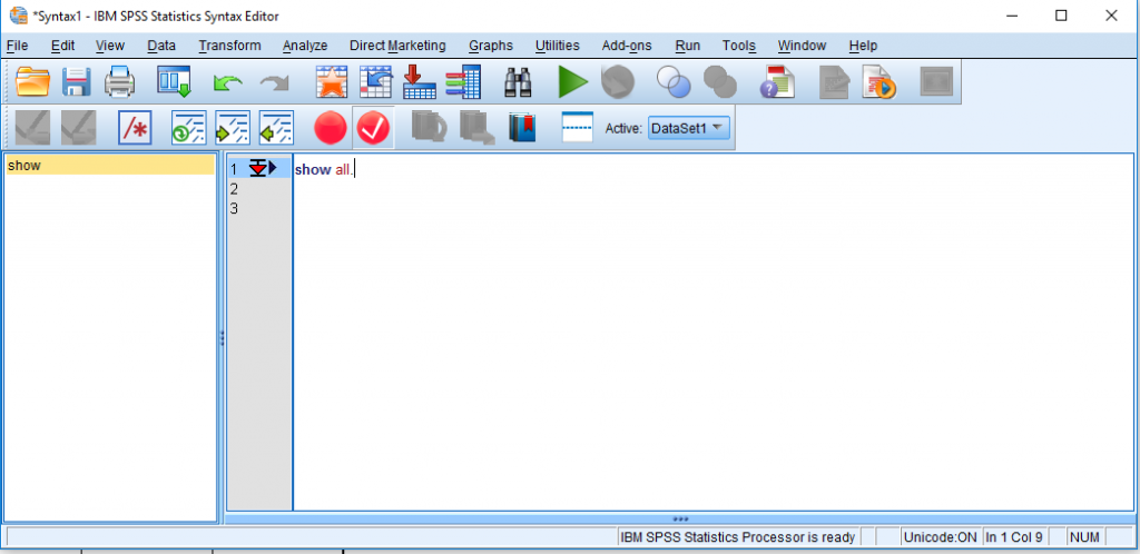 screen grab showing how to check which spss modules are installed 