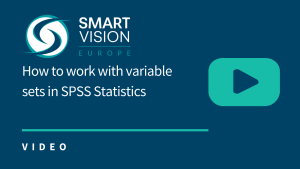 How to work with variable sets in SPSS Statistics
