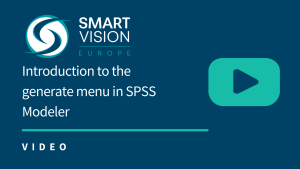 Introduction to the generate menu in SPSS Modeler