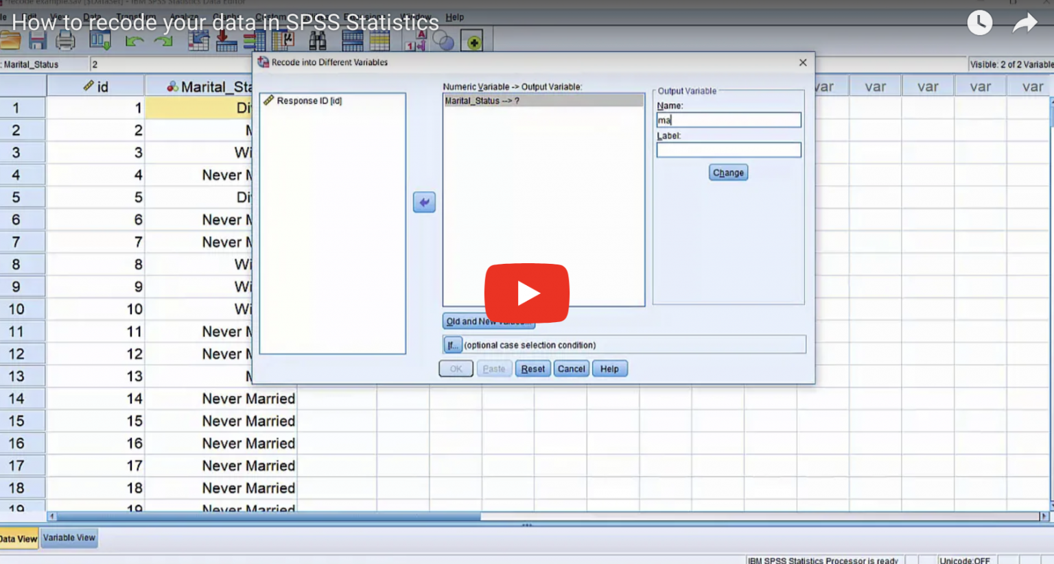 How to recode your data in SPSS Statistics - Smart Vision Europe