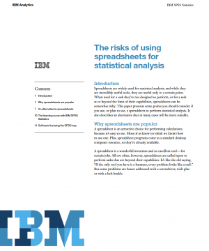 The risks of using spreadsheets for statistical analysis