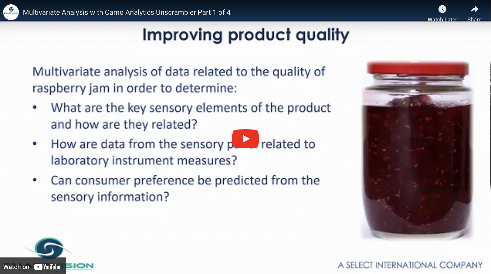 Multivariate analysis with Camo Analytics Unscrambler part one Smart