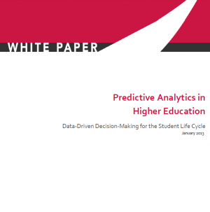 Predictive analytics in higher education