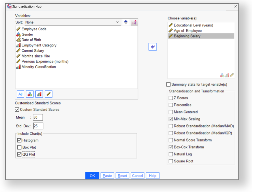 SPSS Statistics Standardisation Hub